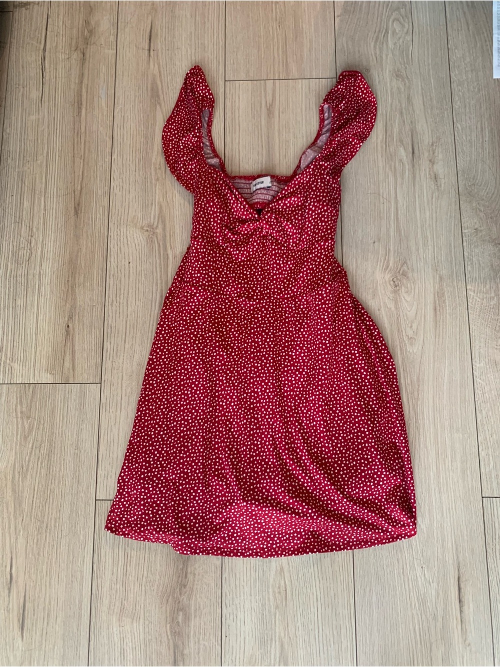 Hollister Red Polka Dot Slip Dress with Ruffle Straps